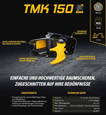TMK 150 Baumschere Fällgreifer