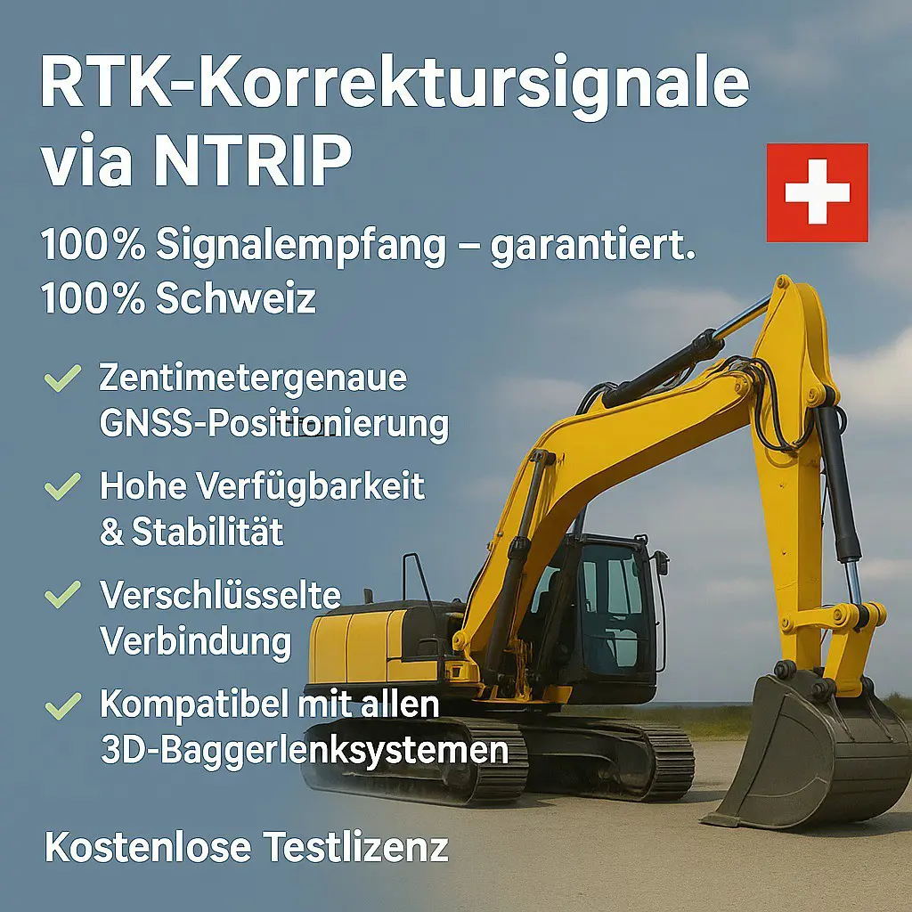 RTK Korrektursignal ab Schweizer Netz