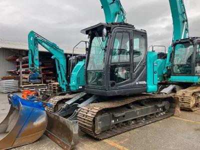 Raupenbagger Kobelco SK140SRLC-7, Mietrückläufer in Vollausrüstung