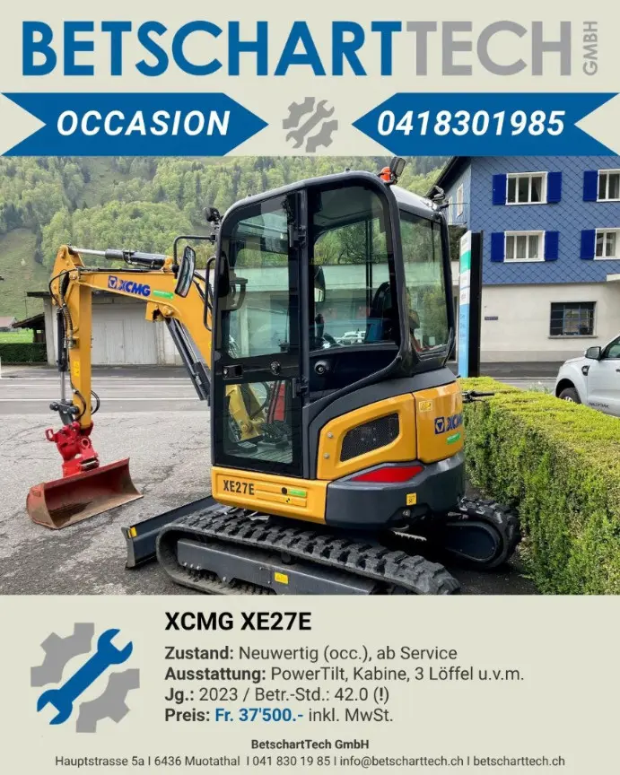 2.7t Raupenbagger XCMG XE27E (42 Betr.-Std.)