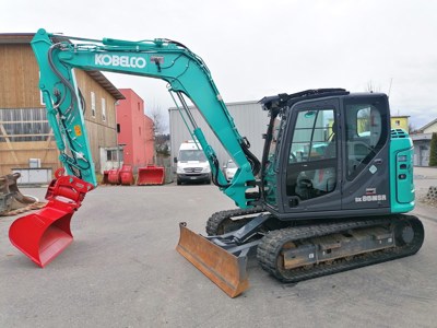 Bagger Kobelco SK 85 MSR-7 mit Zentralschmieranlag