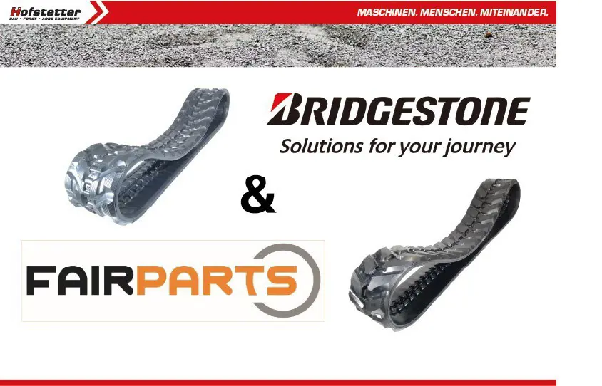 Gummiketten (Bridgestone & Fairparts) direkt ab Schweizer Lager.